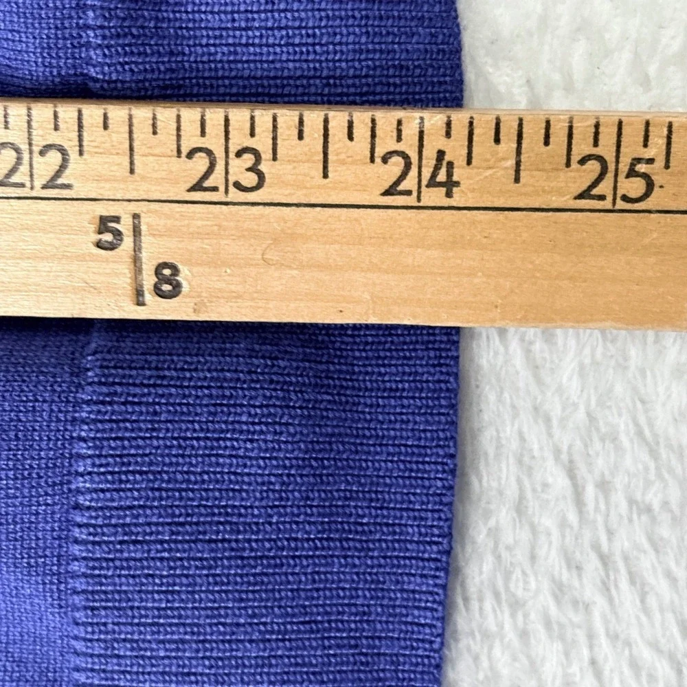 Grace Karin Blue Full Zip Cardigan‎ Sweater XL Mock Neck Viscose Blend Fine Knit